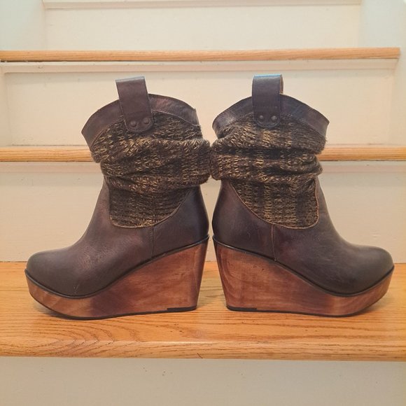 Wedge booties by BedStu Cobblers Series womens size 6.5 - Picture 8 of 10